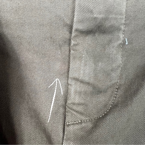 FRAME Commander Olive Green Paper Bag Waist
Twill Ankle Pants Size 27 - Picture 8 of 9